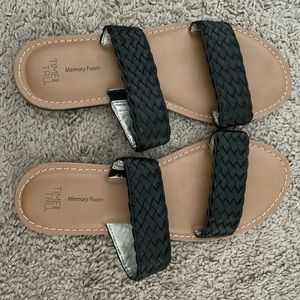 Time and Tru Black Sandals